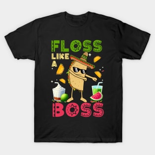 Floss Like A Boss Cinco De Mayo Taco Dance Mexican Food (1) T-Shirt